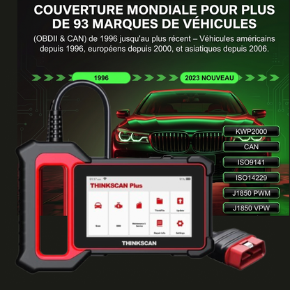 Valise de Diagnostic Auto Multimarque Professionnelle - THINKCAR Thinkscan Plus S7